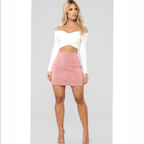 Pink Zip Front Art class Casual Mini Skirt - Picture 2 of 12